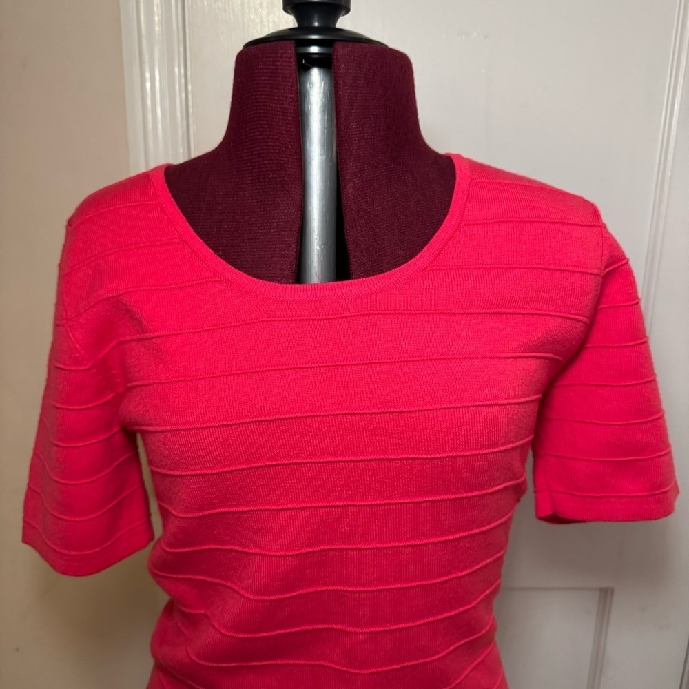 Croft & Barrow Hot Pink Short Sleeve Women’s Casual Top Size S